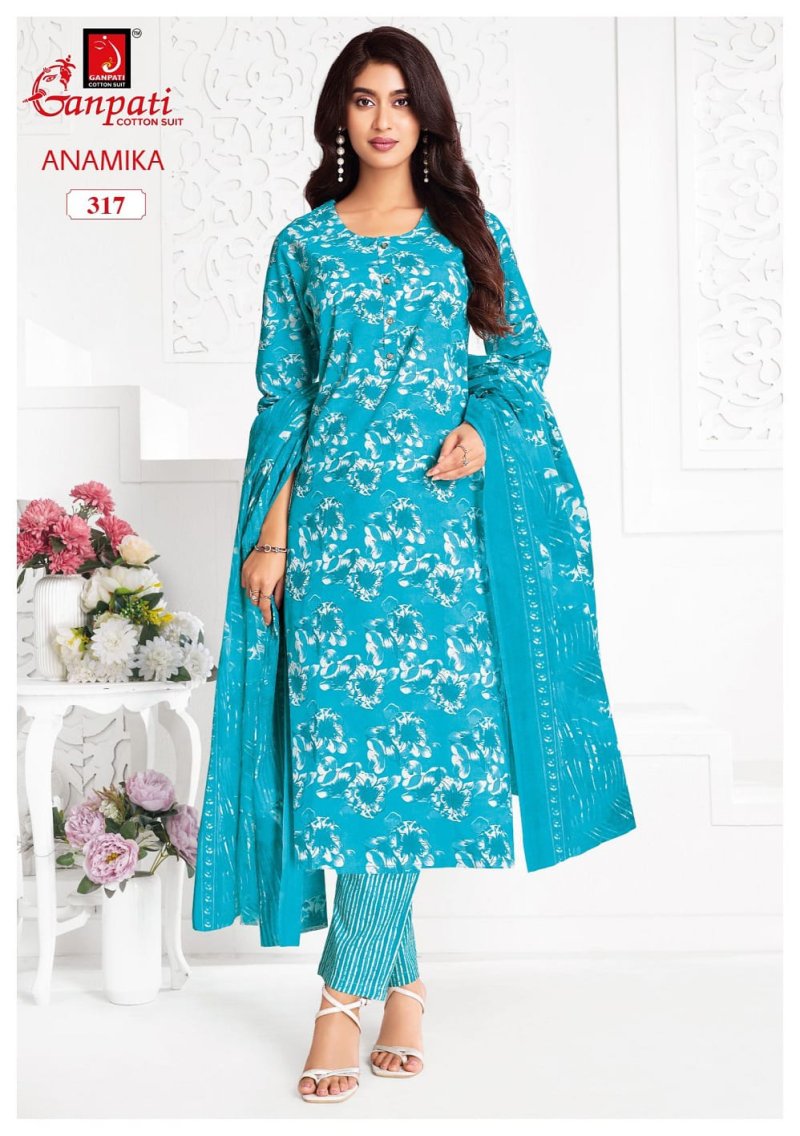 Anamika Vol 3 By Ganpati Cotton Printed Readymade Dress 